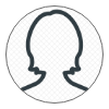 A picture of someone 's face in the shape of an oval.